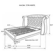 Barzini Wingback Platform Bed - Furniture City (CA)l