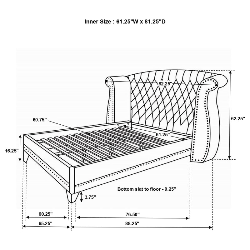 Barzini Wingback Platform Bed - Furniture City (CA)l