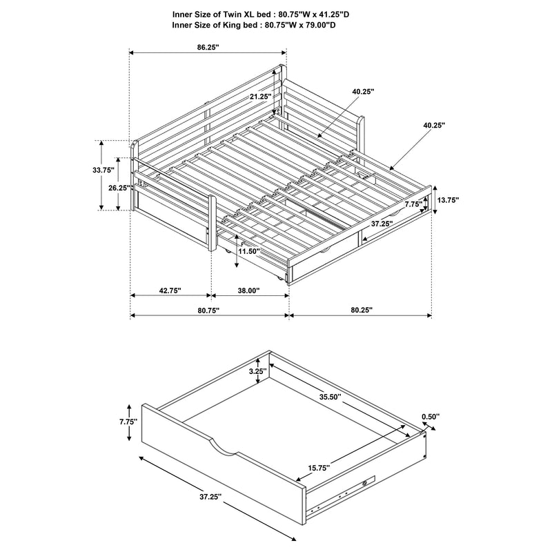 Sorrento Extension Daybed with Drawers - Furniture City (CA)l