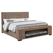 Senna Panel Bed with Bluetooth Speaker and Flame Visualizer - Furniture City (CA)l