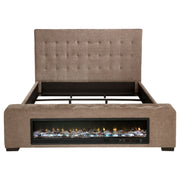 Senna Panel Bed with Bluetooth Speaker and Flame Visualizer - Furniture City (CA)l