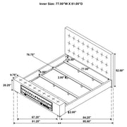 Senna Panel Bed with Bluetooth Speaker and Flame Visualizer - Furniture City (CA)l