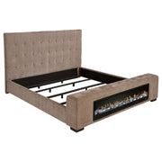 Senna Panel Bed with Bluetooth Speaker and Flame Visualizer - Furniture City (CA)l