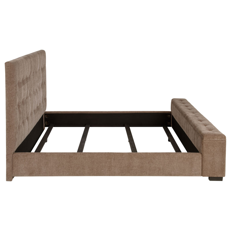 Senna Panel Bed with Bluetooth Speaker and Flame Visualizer - Furniture City (CA)l