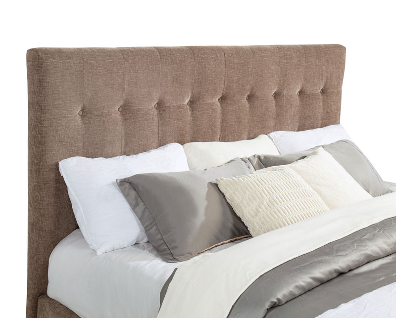 Senna Panel Bed with Bluetooth Speaker and Flame Visualizer - Furniture City (CA)l
