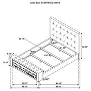 Senna Panel Bed with Bluetooth Speaker and Flame Visualizer - Furniture City (CA)l