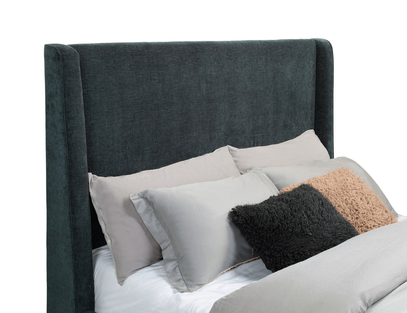 Preston Wingback Bed with Flame Visualizer and Bluetooth Speaker - Furniture City (CA)l