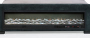 Preston Wingback Bed with Flame Visualizer and Bluetooth Speaker - Furniture City (CA)l