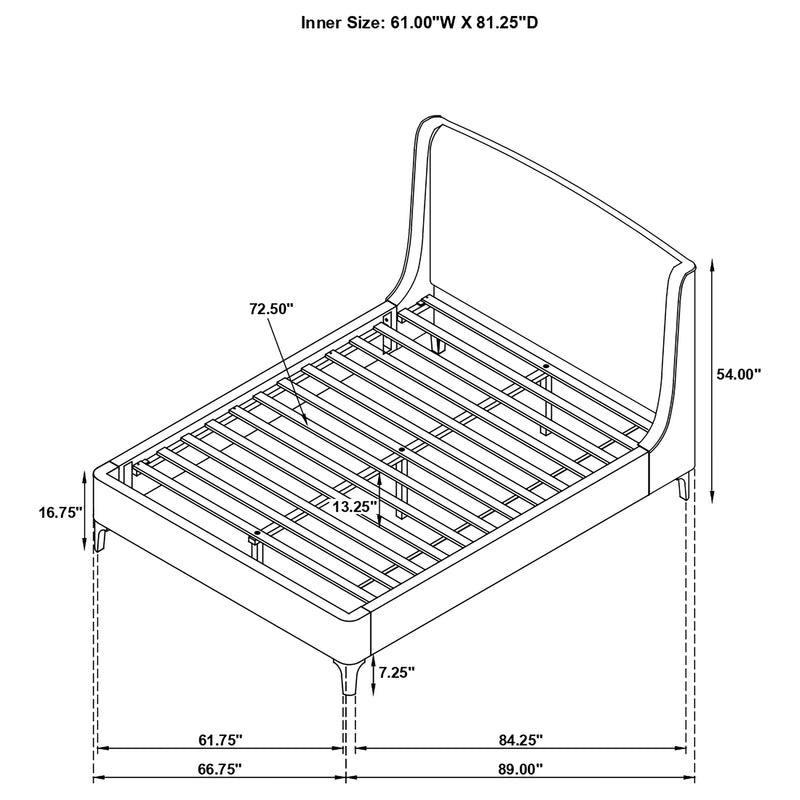 Mosby Wingback Platform Bed
