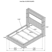 Tisdall Wingback Bed with Flame Visualizer - Furniture City (CA)l