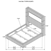 Tisdall Wingback Bed with Flame Visualizer - Furniture City (CA)l