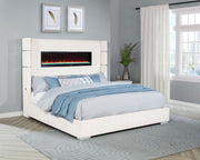 Tisdall Wingback Bed with Flame Visualizer - Furniture City (CA)l