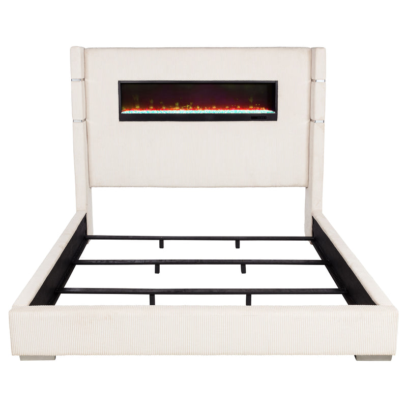 Tisdall Wingback Bed with Flame Visualizer - Furniture City (CA)l