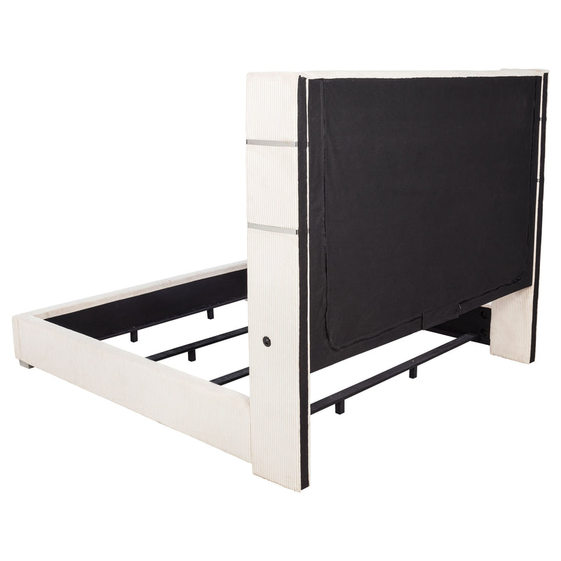 Tisdall Wingback Bed with Flame Visualizer - Furniture City (CA)l
