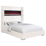 Tisdall Wingback Bed with Flame Visualizer - Furniture City (CA)l