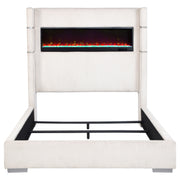 Tisdall Wingback Bed with Flame Visualizer - Furniture City (CA)l