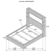 Tisdall Wingback Bed with Flame Visualizer - Furniture City (CA)l