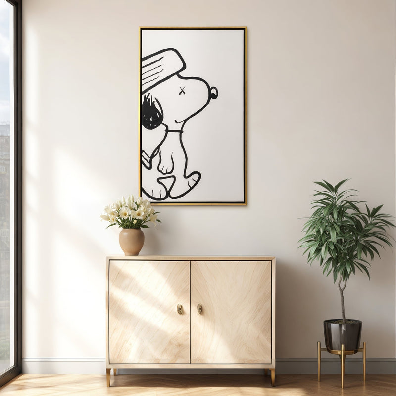 35x59-hand-painted-beagle-blk-wht-8