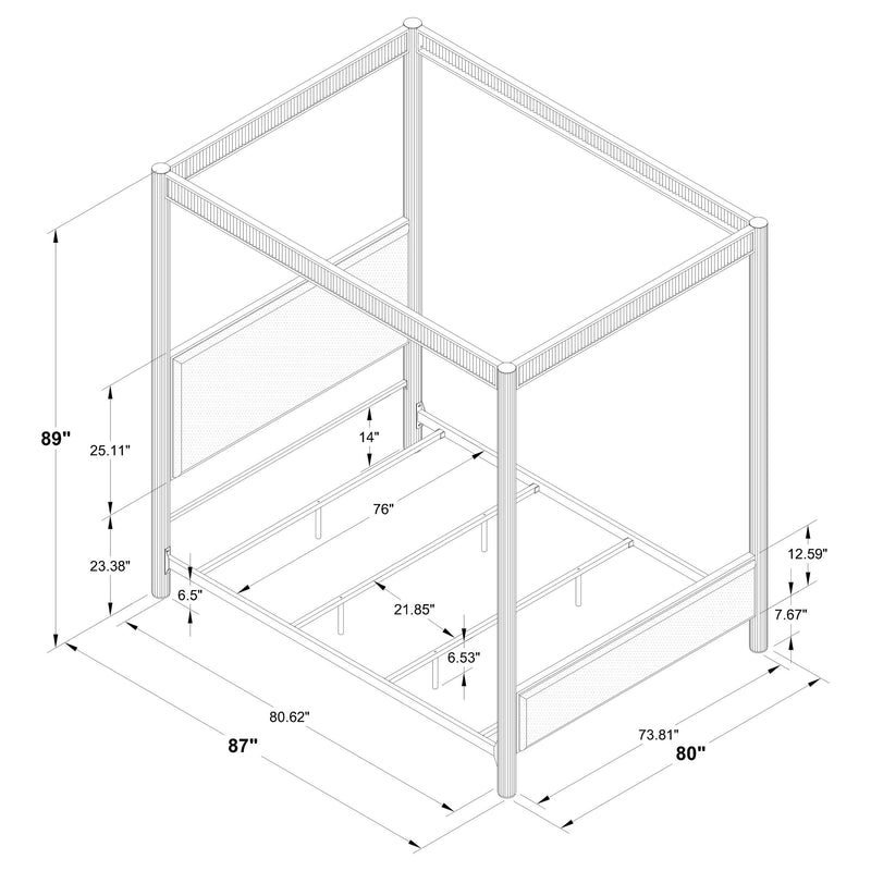 Zimmerlee Canopy Panel Bed - Furniture City (CA)l
