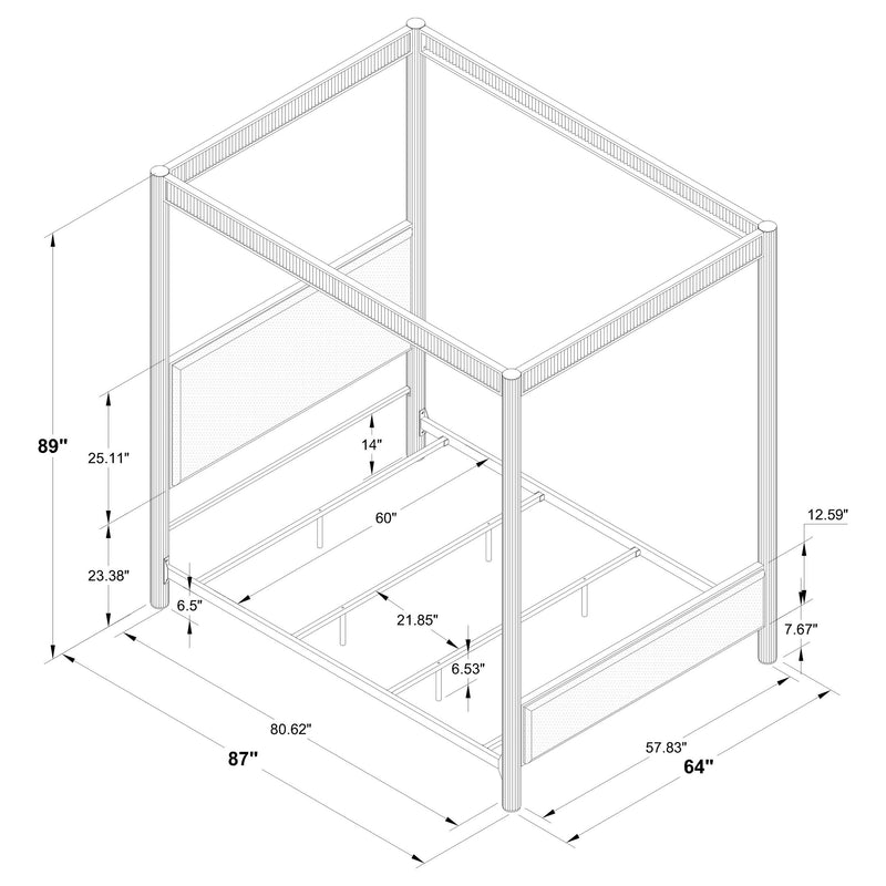 Zimmerlee Canopy Panel Bed - Furniture City (CA)l