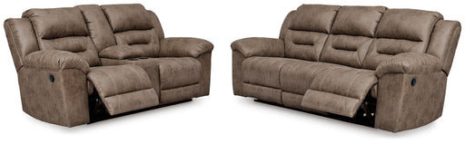 stoneland-reclining-sofa-and-power-reclining-loveseat-1