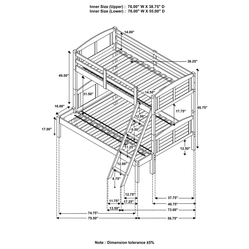 Flynn Bunk Bed with Mattress - Furniture City (CA)l