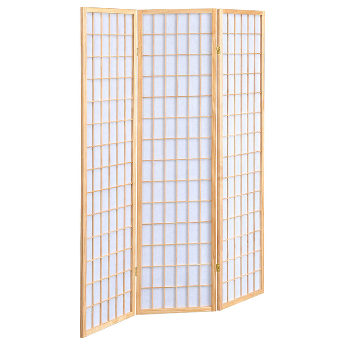 Carrie 3-panel Folding Screen Black and White