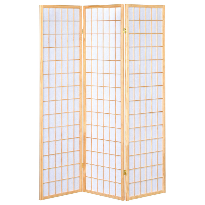 Carrie 3-panel Folding Screen Black and White