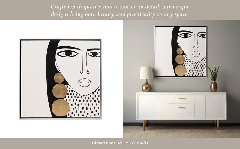 47x47-hand-painted-gold-hoop-lady-blk-wht-10
