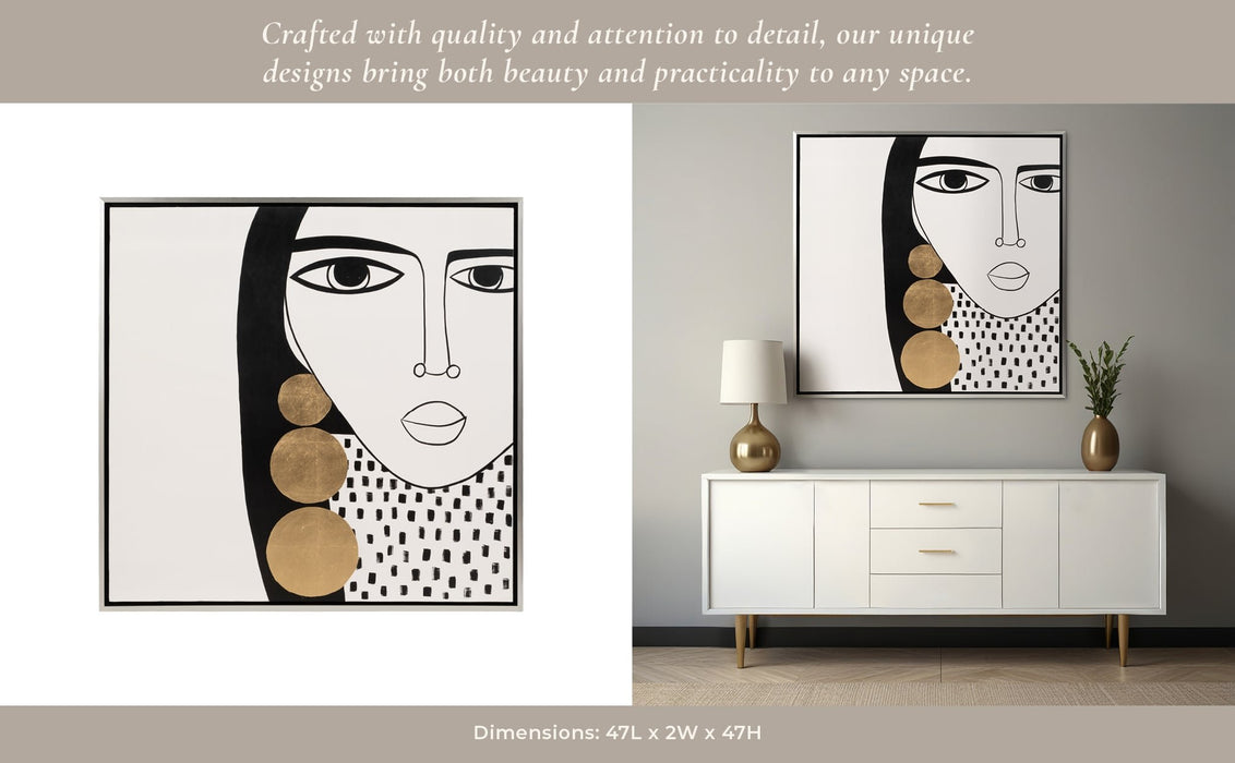 47x47-hand-painted-gold-hoop-lady-blk-wht-10