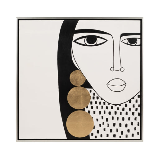 47x47-hand-painted-gold-hoop-lady-blk-wht-1