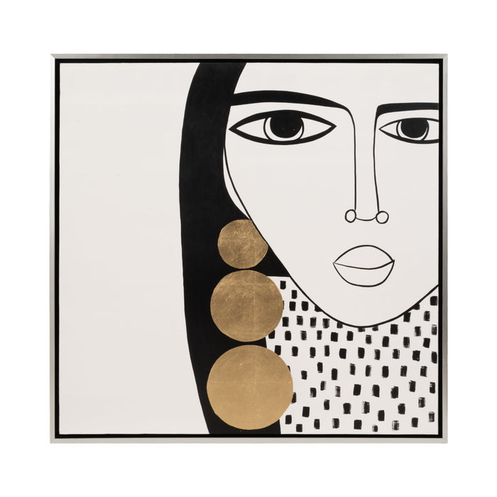 47x47-hand-painted-gold-hoop-lady-blk-wht-1