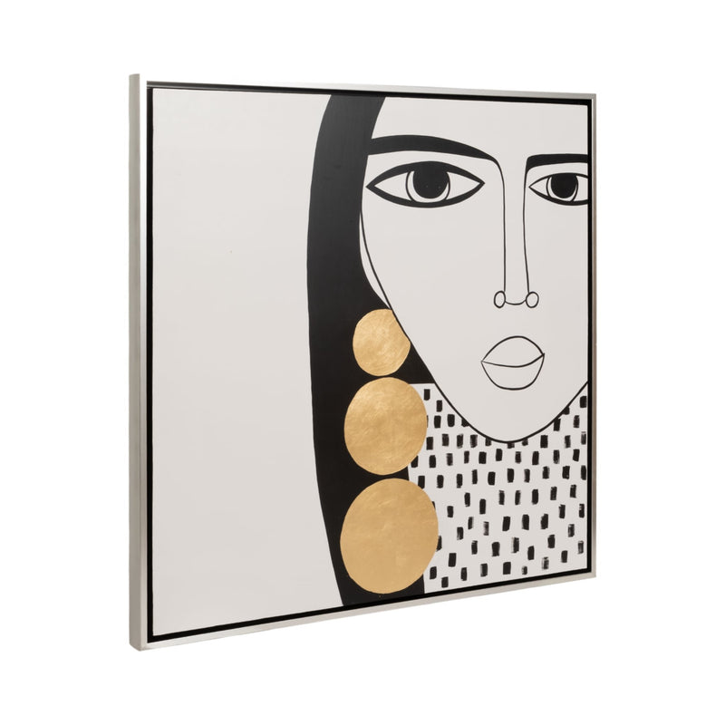 47x47-hand-painted-gold-hoop-lady-blk-wht-2