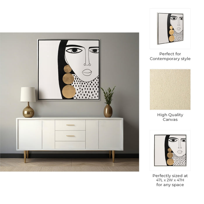 47x47-hand-painted-gold-hoop-lady-blk-wht-8