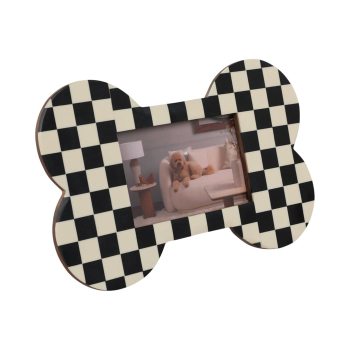 4x6-checkerboard-dog-bone-photo-frame-ivory-black-2