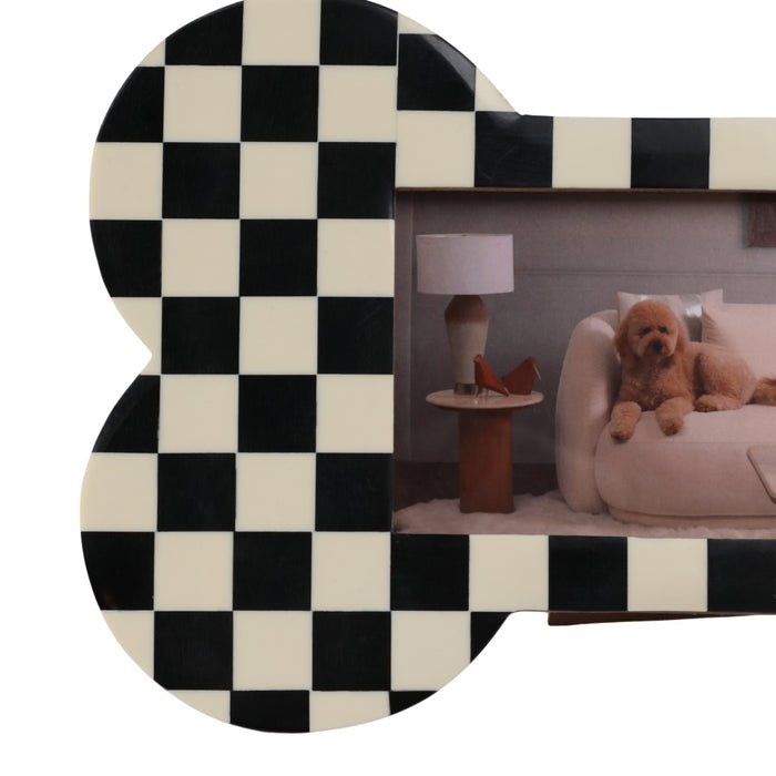 4x6-checkerboard-dog-bone-photo-frame-ivory-black-5