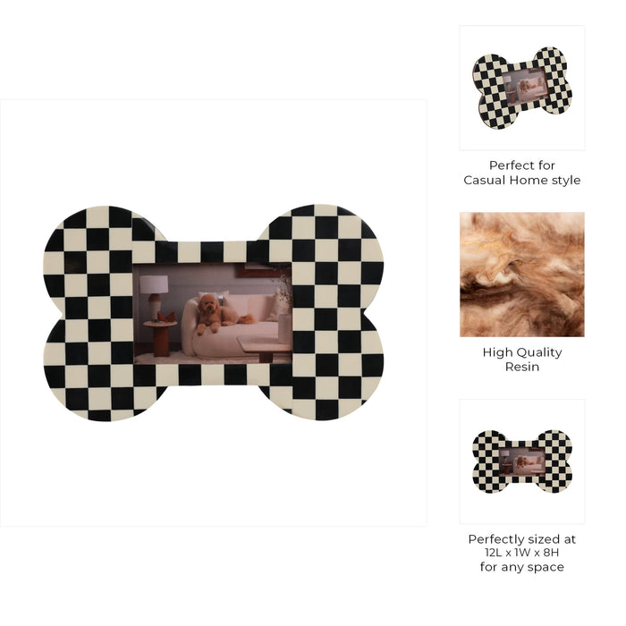 4x6-checkerboard-dog-bone-photo-frame-ivory-black-8