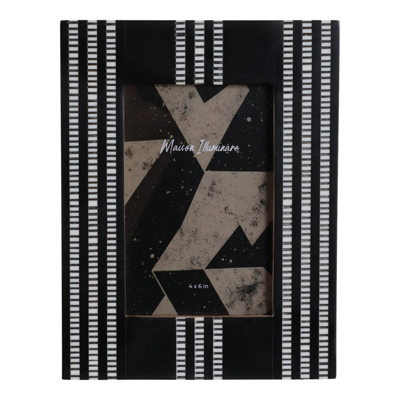 4x6-ridged-stripes-photo-frame-black-ivory-1