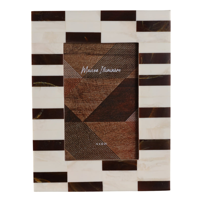 4x6-small-stripe-photo-frame-brown-ivory-1