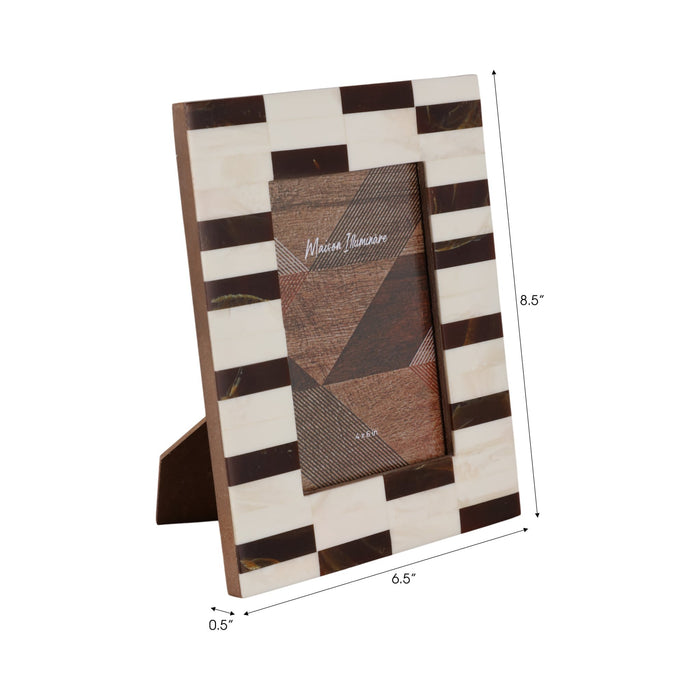 4x6-small-stripe-photo-frame-brown-ivory-7
