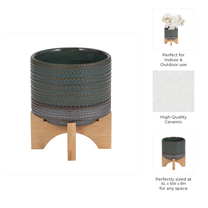 5-dotted-planter-w-wood-stand-green-10