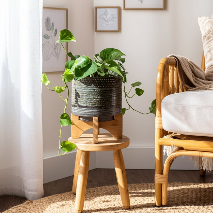 5-dotted-planter-w-wood-stand-green-13