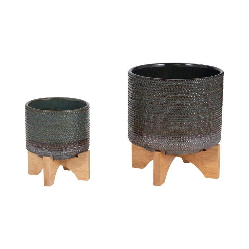 5-dotted-planter-w-wood-stand-green-8