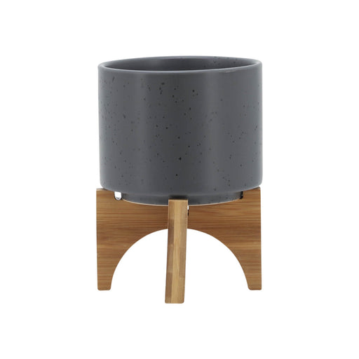 5-planter-w-wood-stand-matte-gray-2