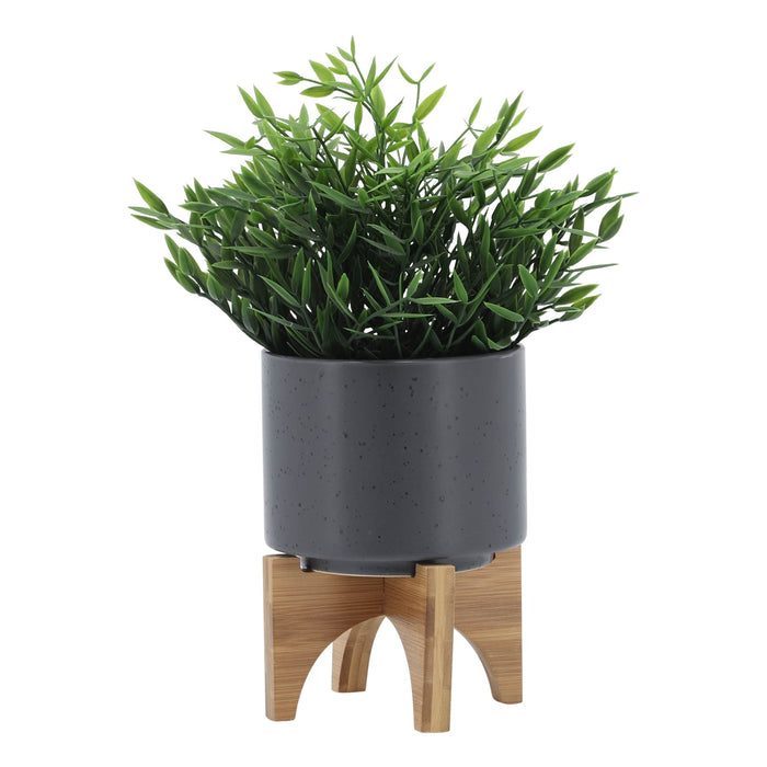5-planter-w-wood-stand-matte-gray-3