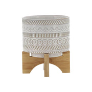 5-tribal-planter-w-wood-stand-beige-2