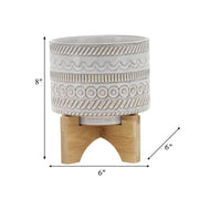 5-tribal-planter-w-wood-stand-beige-8