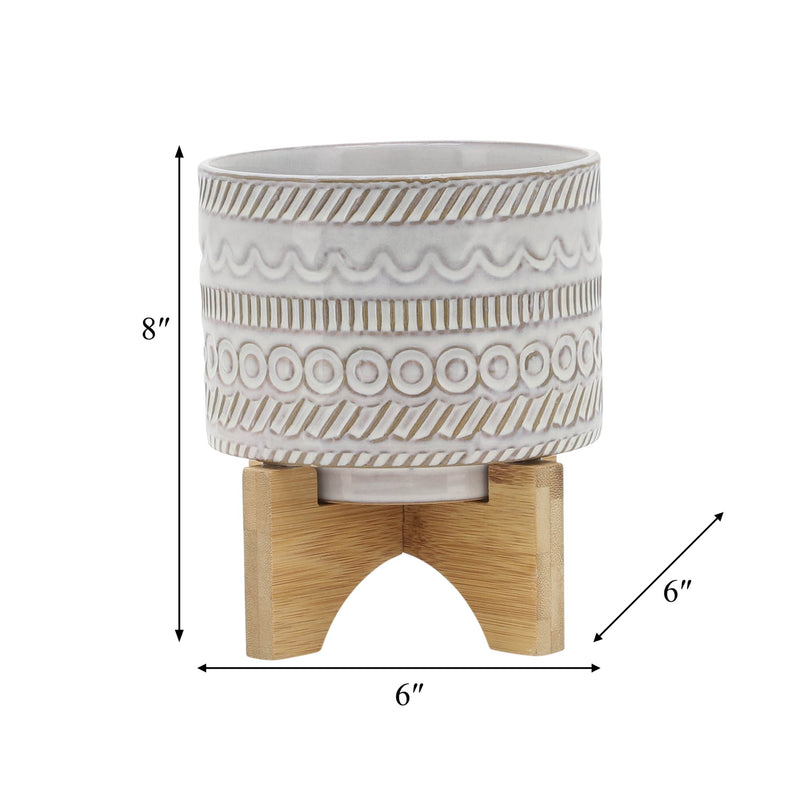 5-tribal-planter-w-wood-stand-beige-8