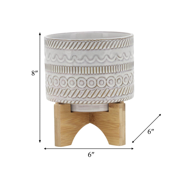 5-tribal-planter-w-wood-stand-beige-8