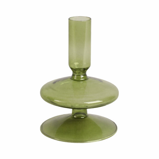 5-vintage-glass-taper-candle-holder-olive-1